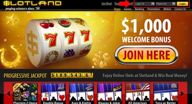 Slots machine on Slotland